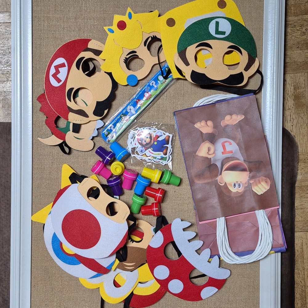 Mario Birthday Party Supplies, 98PCS Birthday Gifts Set for Mario Theme Party